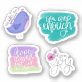 Vrolijke aanmoediging Stickers (Voorkant)