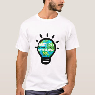 Vrolijke aarddag  Draai je licht uit  Ontwerp T-shirt