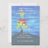 Vrolijke Abstracte Paint Splash Kerstboom Kaart (Achterkant)