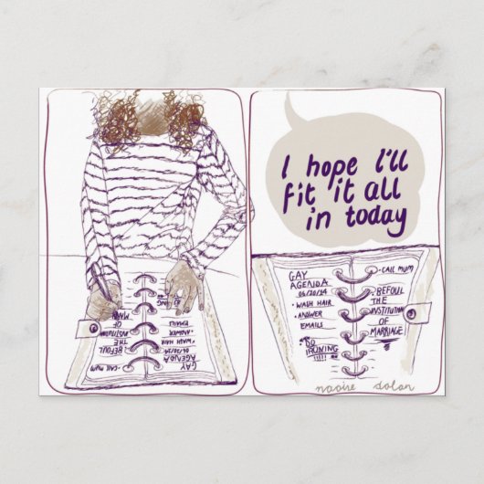 Vrolijke Agenda Briefkaart (Voorkant)