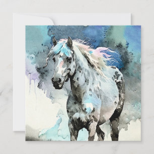 Vrolijke Appaloosa Merrie Aquarel Feestdagenkaart