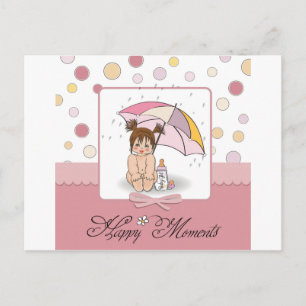 vrolijke baby briefkaart