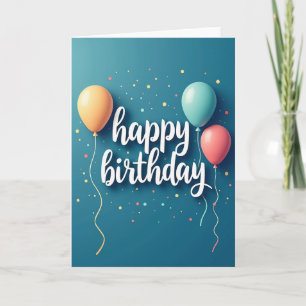 Vrolijke ballon script kaart