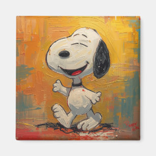 Vrolijke Beagle-hond Pop Art-schilderij Magneet