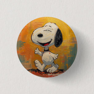 Vrolijke Beagle-hond Pop Art-schilderij Ronde Button 3,2 Cm