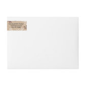 Vrolijke begroeting Wraparound adreslabel (Voorkant)