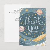 Vrolijke bewerkbare Galaxy Celestial Bedankkaart (Voorkant / Achterkant)