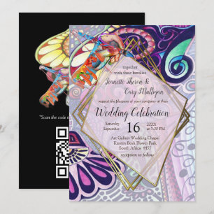 Vrolijke Blauwe Kunstenaar Party Doodle Creatie Kaart