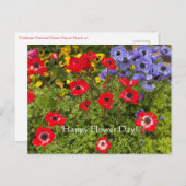 Vrolijke bloeiende dag! briefkaart (Voorkant / Achterkant)