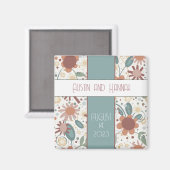 Vrolijke Bloemen Leuke Inspirivity Bruiloft magnet Magneet (Voorkant / Achterkant)