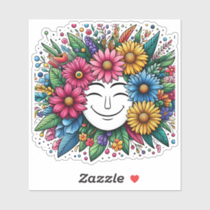 Vrolijke Bloemen Stickers voor Creativiteit