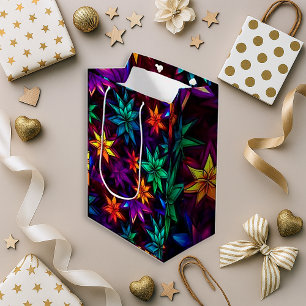 Vrolijke bloemengeschenktas voor vieringen klein cadeauzakje