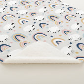 Vrolijke Boho Sheep Rainbow Print Sherpa Deken (3/4)