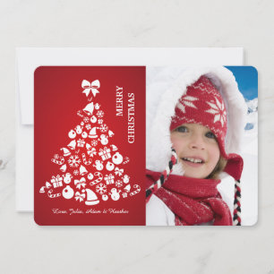 Vrolijke Boom Foto Kerstkaart