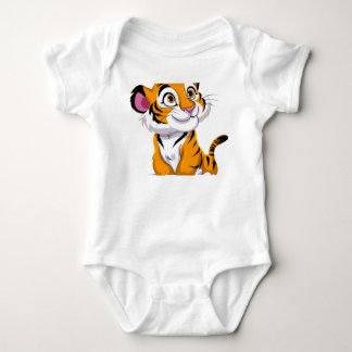 Vrolijke Cartoon Tiger Cub Jersey Romper