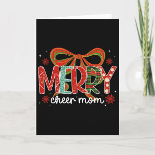 Vrolijke Cheer Moeder Kerstmis Cheerleader Moeder Kaart