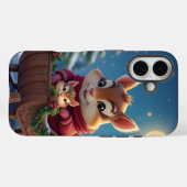 Vrolijke Chipmunk Kerstmis Case-Mate iPhone Case (Achterkant (horizontaal))