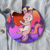 Vrolijke Chipmunk - Ronde Button 6,0 Cm (In situ)