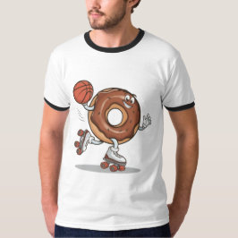 Vrolijke Chocolate Donut Skateboarden met T-Shirt