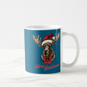 Vrolijke Christmoose Kerstman Hoed Kerstvakantie E Koffiemok