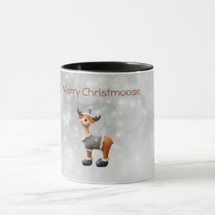 Vrolijke Christmoose met een hoed Mok