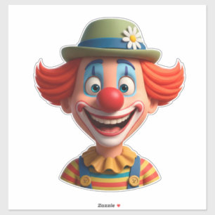 Vrolijke Clown Sticker