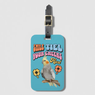 Vrolijke Cockatiel Parrot Bagagelabel