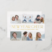 Vrolijke Collage FOLIE Gelukkig Nieuwjaar Kaart Br (Voorkant / Achterkant)