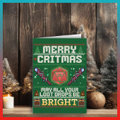 Vrolijke Critmas | Lelijke trui Design Blank Kaart