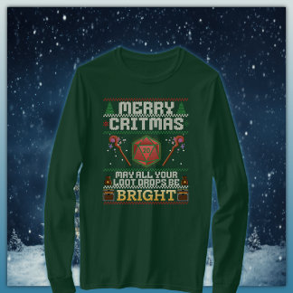 Vrolijke Critmas Loot Drop | Healer Lelijke trui T-shirt