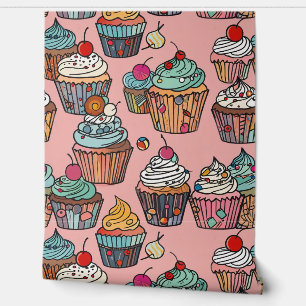Vrolijke Cupcake Carnaval Behang
