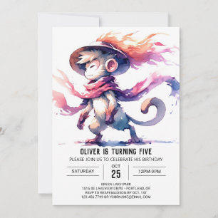 Vrolijke Custom Monkey Verjaardag Kaart