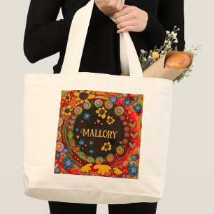 Vrolijke Daisies Custom Inspirivity Canvas tas