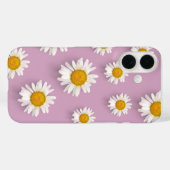 Vrolijke Daisy Pattern op Roze Achtergrond Case-Mate iPhone Case (Achterkant (horizontaal))