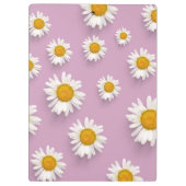 Vrolijke Daisy Pattern op Roze Achtergrond Klembord (Achterkant)