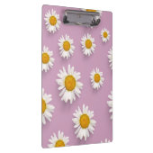 Vrolijke Daisy Pattern op Roze Achtergrond Klembord (Rechts)