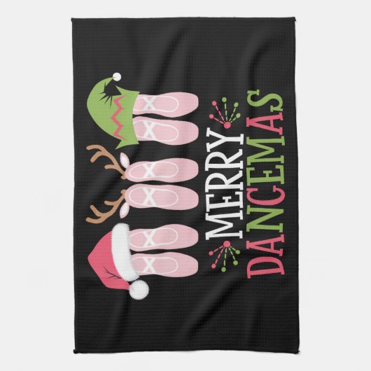 Vrolijke Dansers Kerstballet Schoenen Dansen Theedoek (Verticaal)