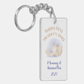 Vrolijke de dagdouane van de eerste moeder sleutelhanger (Voorkant Links)