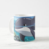 Vrolijke Dolphin Splash Mok (Voorkant links)