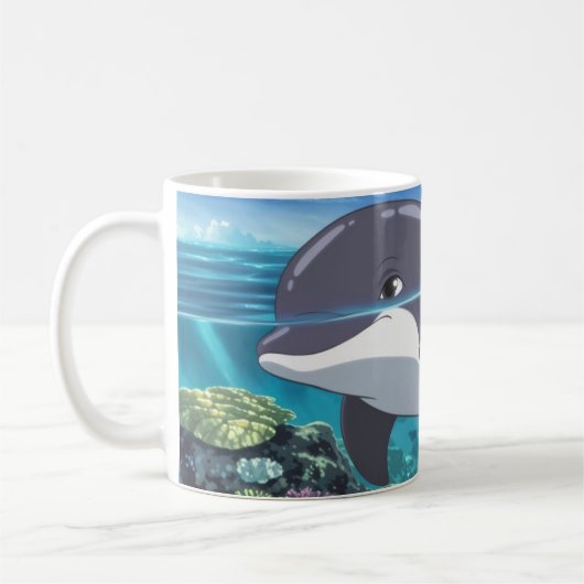 Vrolijke Dolphin Splash Mok (Links)