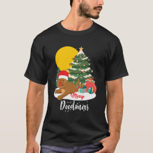 Vrolijke Doodmas Grappige Kerst Labradoodle Doodle T-shirt