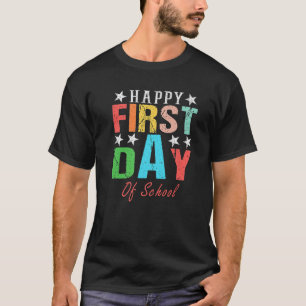 Vrolijke eerste dag terug naar schoolplein leraren t-shirt
