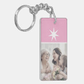 Vrolijke eerste moederdag leuke foto sleutelhanger (Voorkant Links)