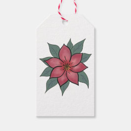 Vrolijke Elegant Bloemen Gift Label Cadeaulabel