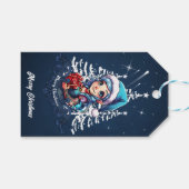 Vrolijke elf cadeaulabel (Voorkant (Horizontaal))