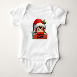 Vrolijke Elf Kerst Baby Bodysuit