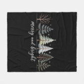 Vrolijke en heldere bomen Kerstvakantie Winter Fleece Deken (Voorkant (Horizontaal))