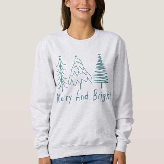 Vrolijke en heldere bomen trui (Voorkant)