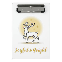 Vrolijke en heldere Kerst Reindeer Mini Klembord