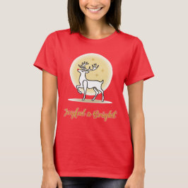 Vrolijke en heldere Kerstmisrendier T-shirt